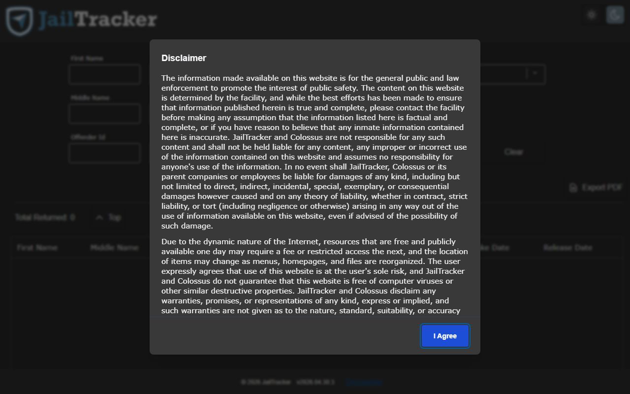 Boone County inmate records JailTracker roster search